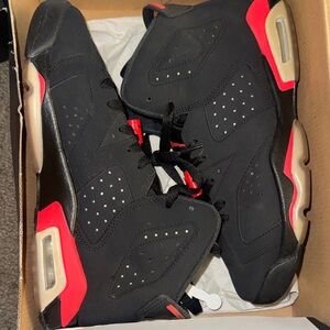 Jordan Black and Red Women's Sneakers